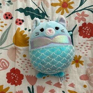 Squishmallows Turquoise Mermaid Cat Plush